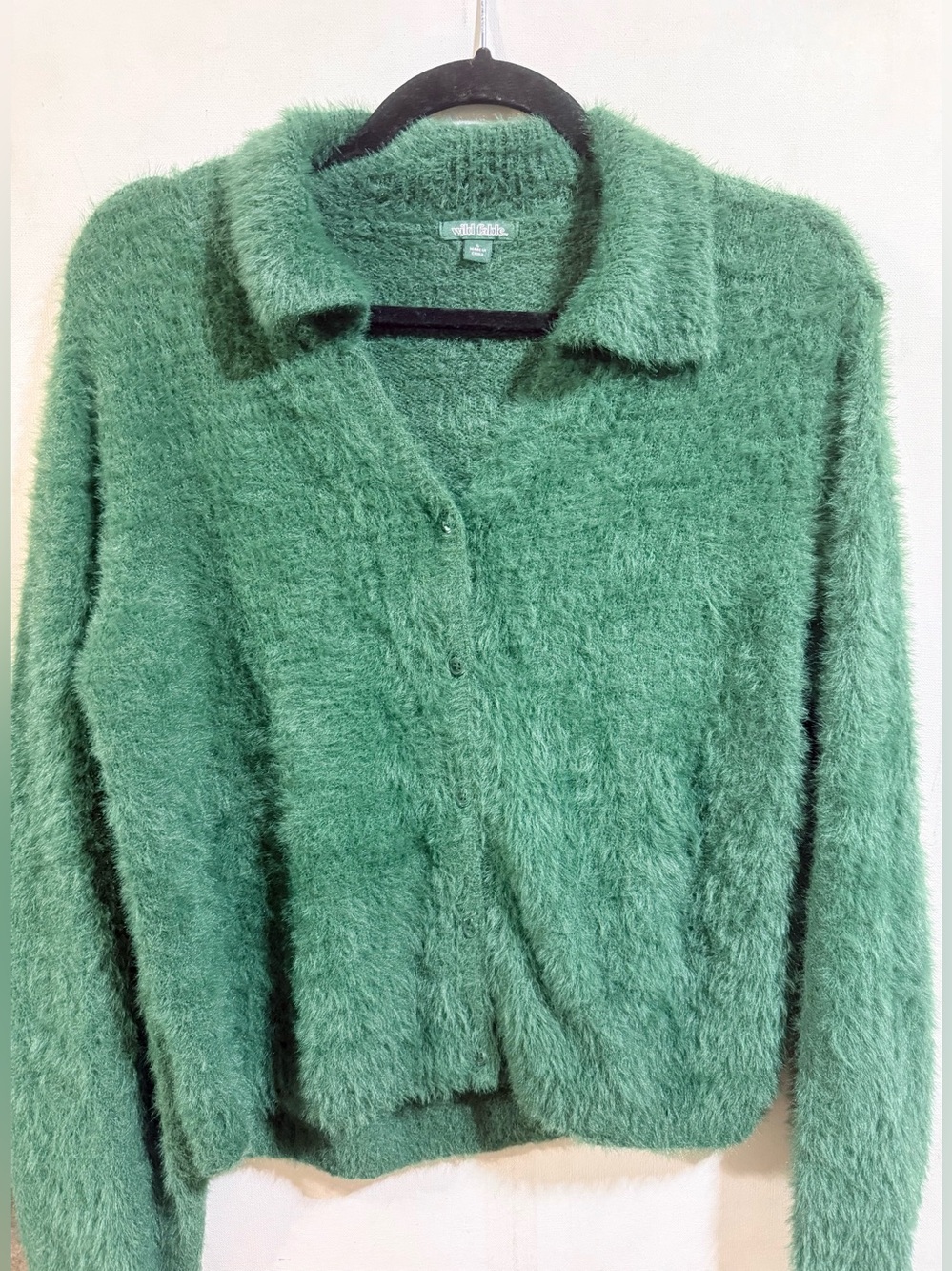 wild fable Green Fuzzy Cardigan Size-Large